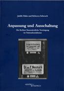 Cover Anpassung und Ausschaltung, Judith Hahn, Rebecca Schwoch, Jewish culture and contemporary history