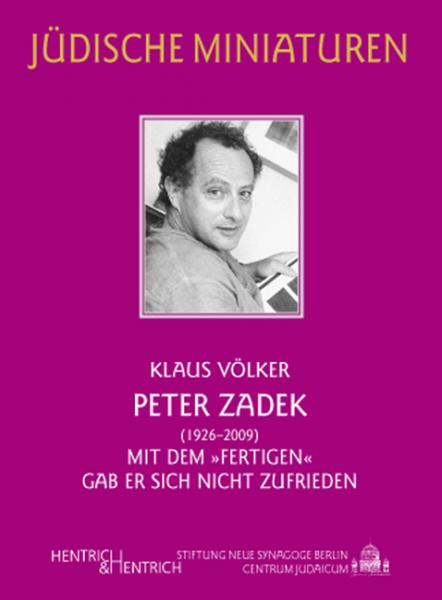 Cover Peter Zadek, Klaus Völker, Jewish culture and contemporary history