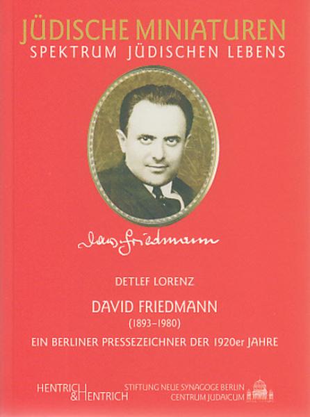 Cover David Friedmann, Detlef Lorenz, Jewish culture and contemporary history