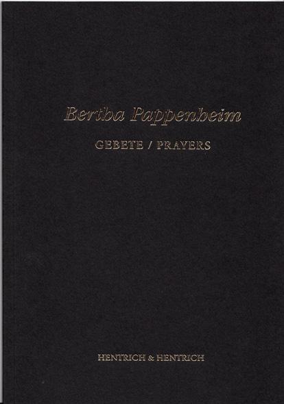 Cover Gebete / Prayers, Bertha Pappenheim, Jewish culture and contemporary history