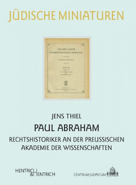 Cover Paul Abraham, Jens Thiel, Jewish culture and contemporary history