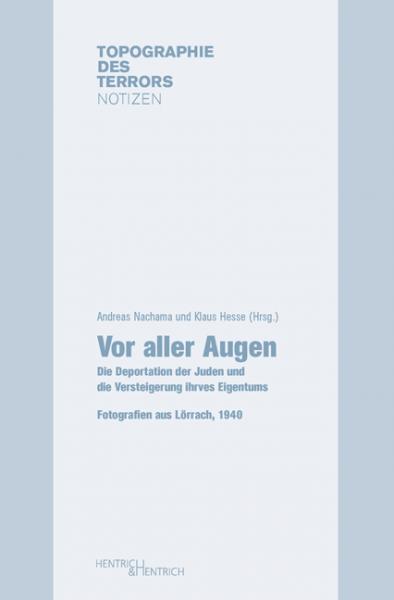 Cover Vor aller Augen, Klaus Hesse (Ed.), Andreas Nachama (Ed.), Jewish culture and contemporary history