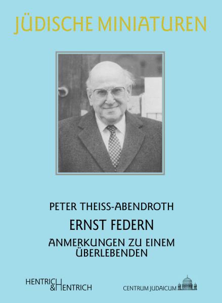 Cover Ernst Federn, Peter Theiss-Abendroth, Jewish culture and contemporary history